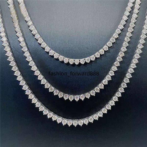 

Fine Jewelry D Color Iced Out Dia VVS Moissanite Chain 6.5mm Tennis Necklace for Women Men
