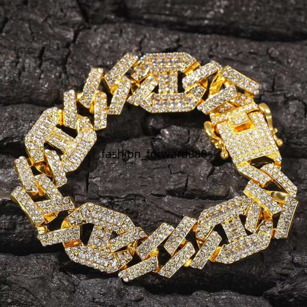 

Custom Vvs Iced Out Moissanite Baguette Dia Cuban k Chain Hip Hop Bracelet 14K Gold Sier Fine Jewelry for Men 8mm 10mm