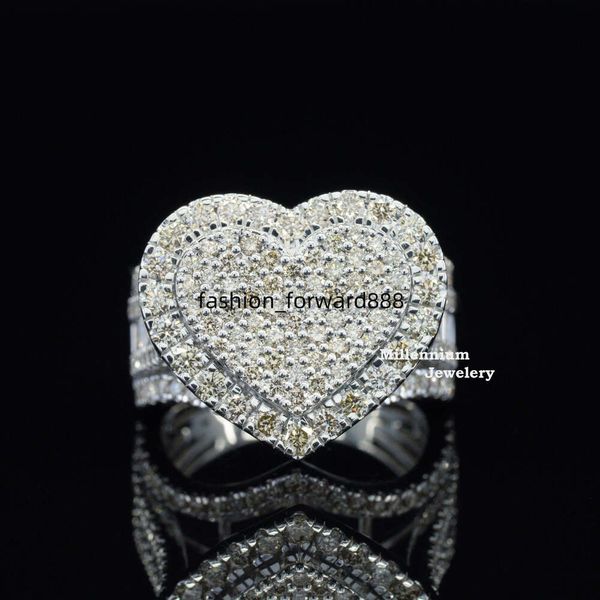 

High quality VVS Moissanite men's pure silver hip-hop chilled unisex ring