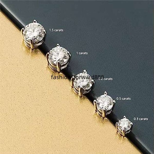 

Ice out pure sier women's and men's jewelry 1CT 2CT screw VVS silica earrings