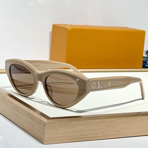 

Z2686U Designer Women Line Cat Eye Sunglasses Black and White Acetate Cat Eye Frame Full black lenses Fashion Classic Womens Sunglasses Outdoor Lady Beach Glasses