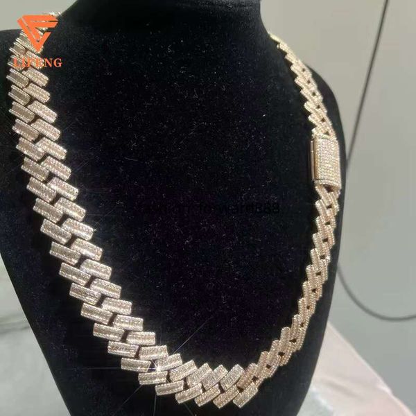

New design chilled stick hip-hop Cuban chain high-quality vvs pyroxene necklace