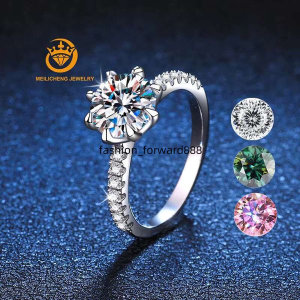 

D-color round cut chilled vvs fashion pure sier silica ring, women's romantic gift