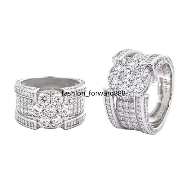 

Luxury chilled men, luxurious pure silver vvs vs moissanite ring for women