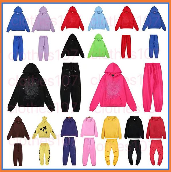 

2025 Designer and Men's T-shirt Fashion Loose Hip Hop Hoodie with Women's Pink Sportswear Design, Clear