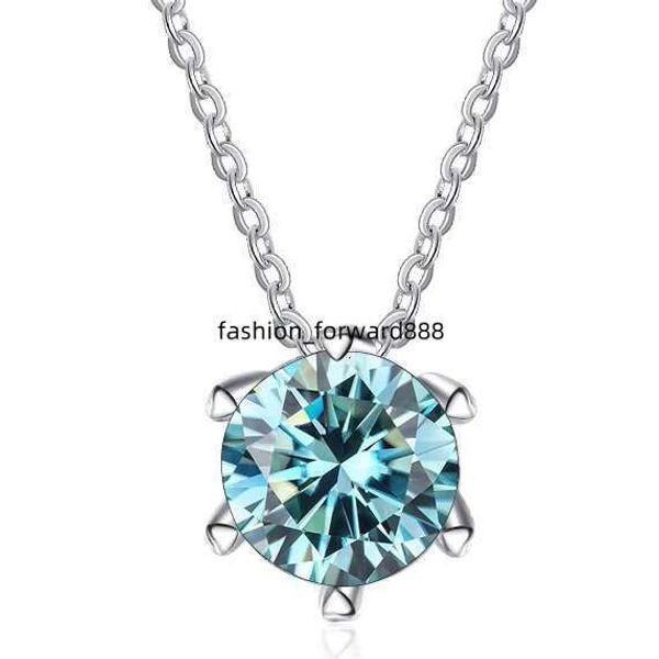 

Todley ice chain pendant necklace sier VVS stone laboratory emerald cut pyroxene jewelry