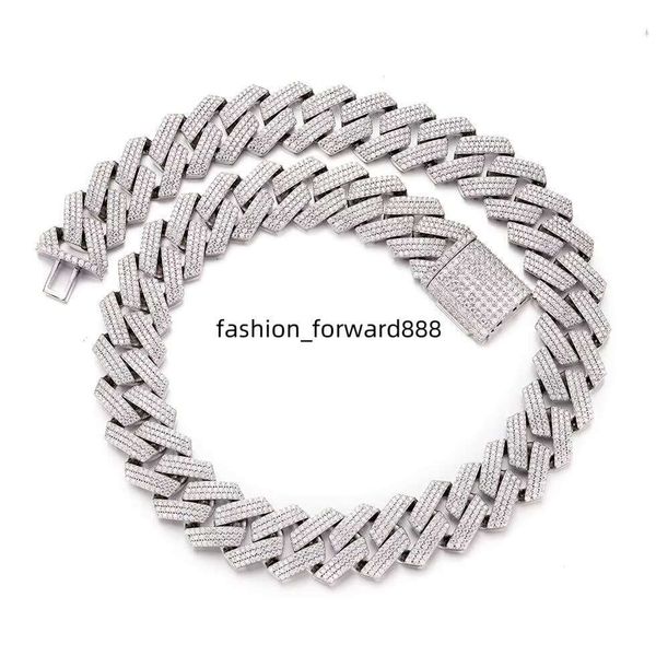 

VVS Silica Iced 14k Gold 22mm Pure Sier Cuban Chain Necklace