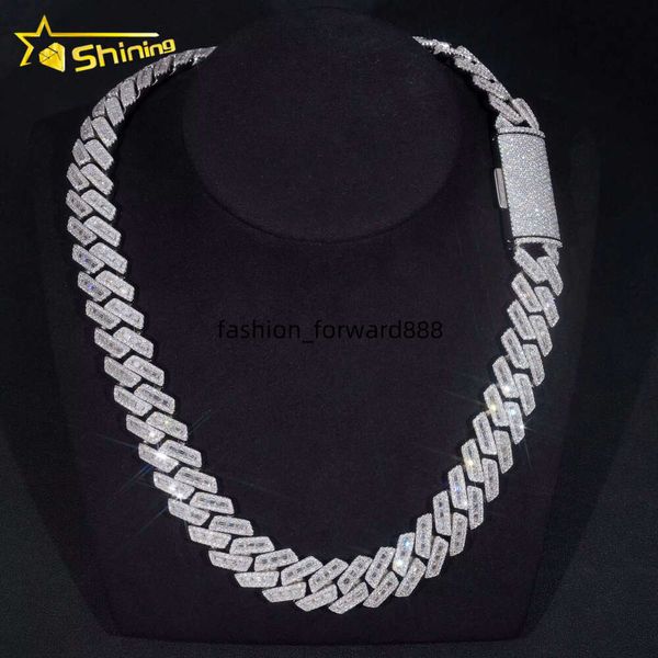 

Hip hop sterg sier 18mm chilled VVS moissanite long stick Cuban chain urious pearl