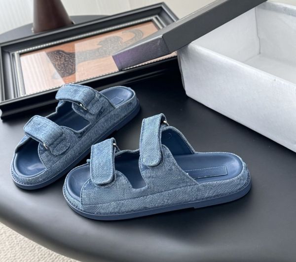

Women leather Jean slippers Designer Beach shoes Luxury brand Outdoor leisure Travel Sandals Woven sandals Shopping sandals, 10#box