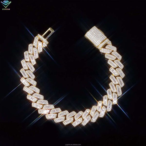 

Bar S Pure Sier Drill Tester VVS Silica Iced Cuban Men's Chain Bracelet