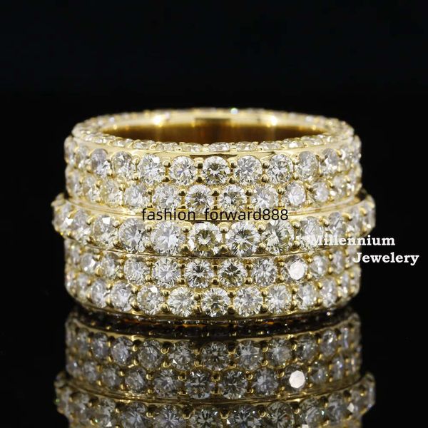 

High quality VVS Moissanite men's pure silver hip-hop chilled women's ring price