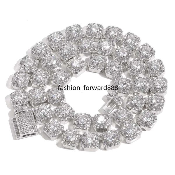

Wholesale 10mm VVS Moissanite Chain Iced Out Women Fine Jewelry Tennis Necklace