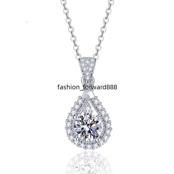 

Teardrop Design Colorful D Sier Ice Out VVS Silica Necklace Pendant