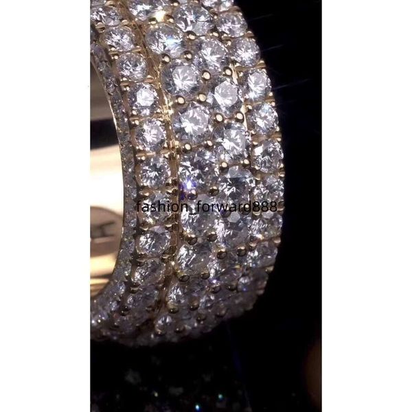 

Big pointer VVS Moissanite chilled men's wedding ring, tested