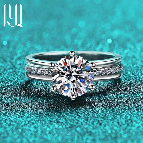 

PYQ 3ct Sier Woman's Iced Out D Color VVS Moissanite Ring Pave Setting