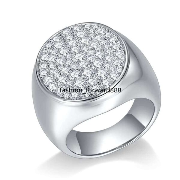 

Fashionable luxury jewelry vvs ice cold men's silica pure silver ring