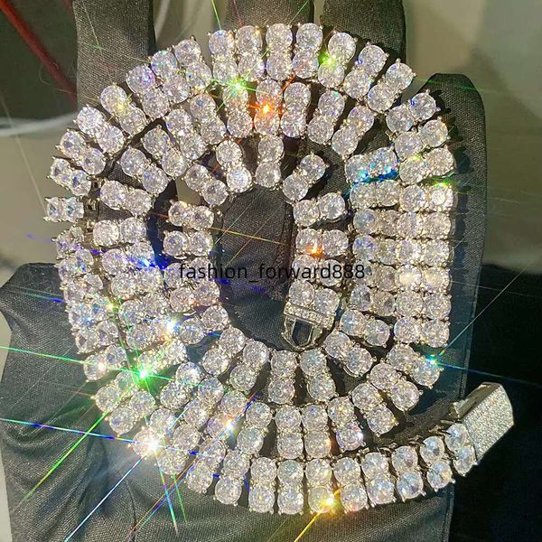 

Fashionable 3mm double row D VVS chilled spodumene sterg sier tennis chain necklace bracelet accessories for men and women