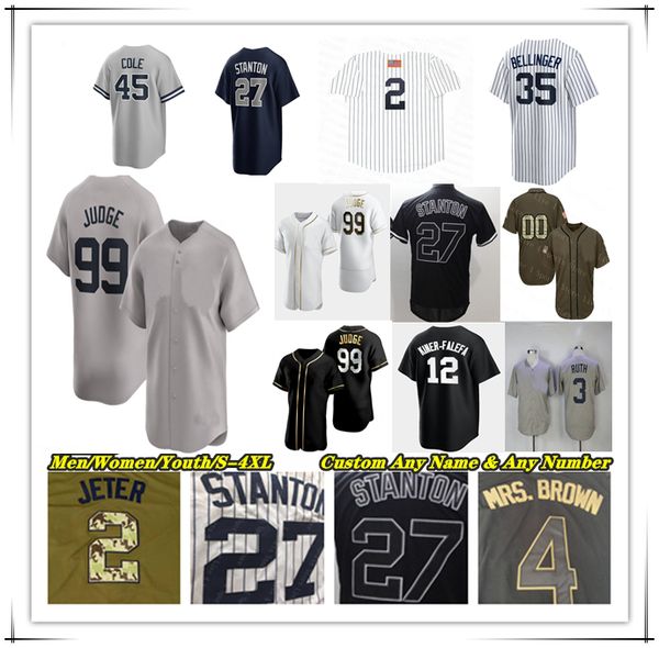 

Aaron Judge Baseball Jersey Paul Goldschmidt 27 Stanton Cody Bellinger Anthony Volpe Chisholm Jr Ben Rice Austin Wells Jasson Dominguez Carlos Rodon Max Fried Cole, Men retro grey style