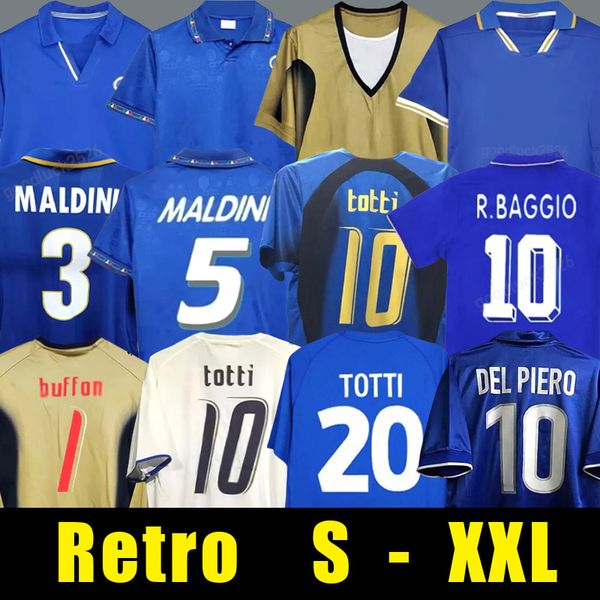 1996 98 99 00 06 12 football shirt ltaly uniform Goalkeeper BUFFON DEL PIERO Retro Baggio Maldini SOCCER JERSEYS 1982 1990 1994 Totti Inzaghi Pirlo