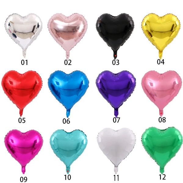 5pcs 18 inch Love shape Plate Aluminum Film Birthday Party Balloons Wedding room decoration Valentine's Day Room Decor DIY