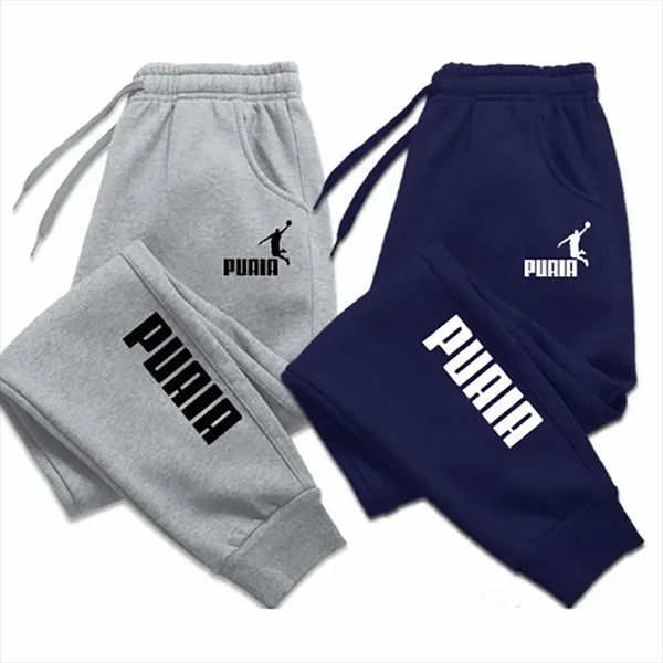 

PUAIA Print Men's Pants Autumn/Winter New Sport Jogging Trousers Fitness Loose Fit Clothing Solid Color Outfit Streetwear Pants, Like the picture13