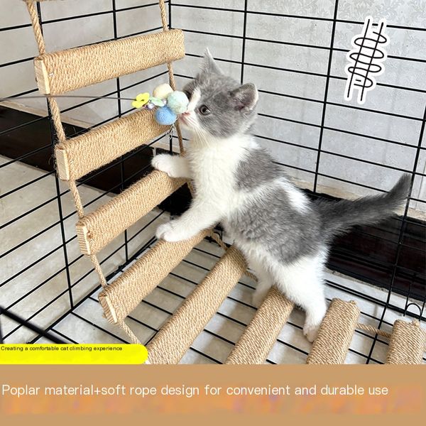 

Sturdy, Multi-Level Pet Staircase: Compact Carpeted Ramp for Cats Upstairs