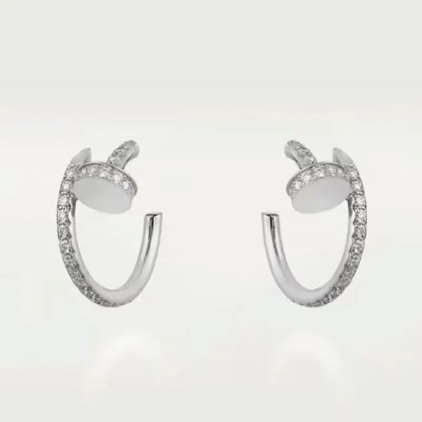 

luxury 18k gold earrings earrings nail stud earrings for women exquisite simple fi diamd hoop lady moissanite earrings Jewelry Valentine's Day Gift
