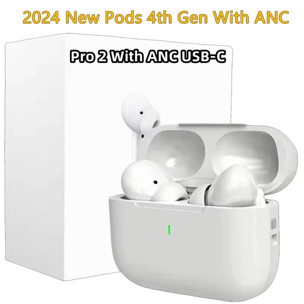 

USA Stock Pods 4th Gen tws earbuds Pods Pro 2 USB C TWS Wireless Bluetooth Earphones Pods 6 Earphone Handfree Headset USB-C charging port For Xiaomi iPhone Headphones, White