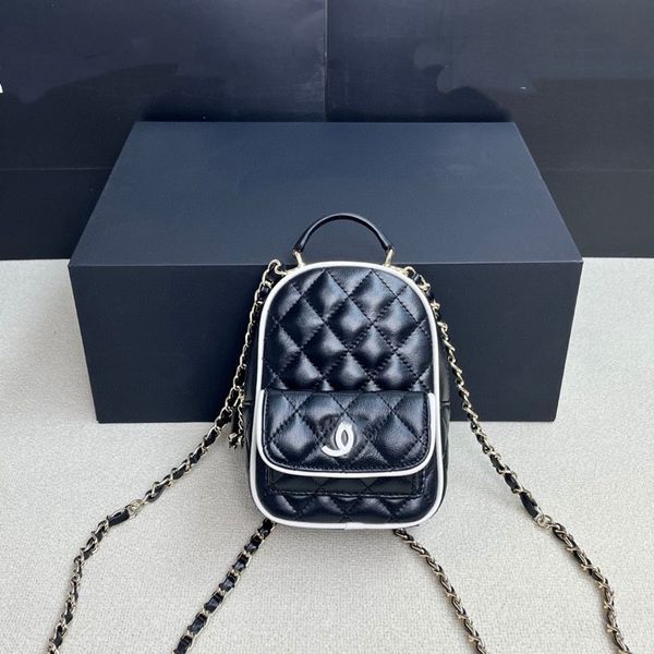 

Backpack Style Designer Lychee patterned cowhide frog backpack small backpack hand-held crossbody bag women's bag diamond grid high-end, C4