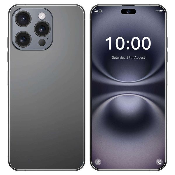 I16 Pro Max Mobile Phones 7.3HD Full Screen 16GB+1TB Smartphone Dual SIM 5G Android Phone 72MP+108MP Camera Mobile Fingerprint Face ID GPS Global Version