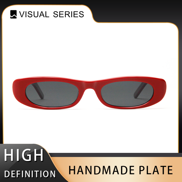 

2025 Luxury Women's Handmade Acetate Fiber Sunglasses New Oval Small Frame Retro UV400 Sunglasses