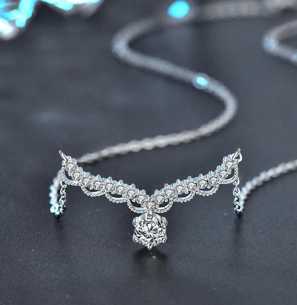 

Antler Moissanite Necklace for Women | 925 Sterling Silver Reindeer Pendant | Unique Christmas Gift Jewelry | Minimalist INS Forest Design