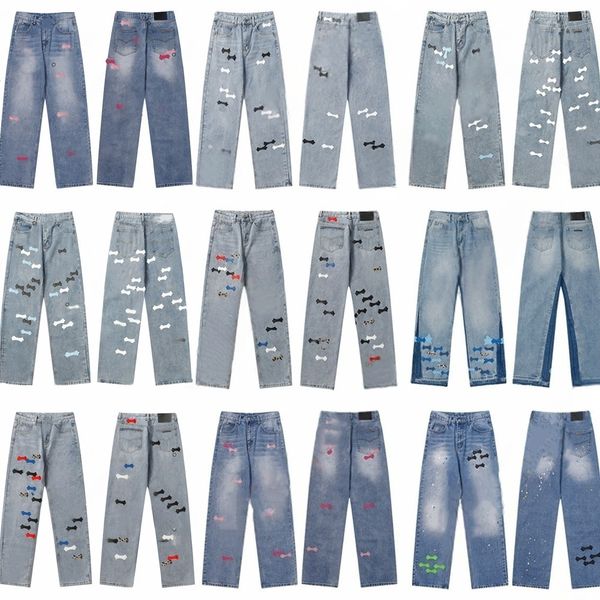 Jeans designer jeans for mens baggy jeans pants men jeans jean Hip Hop High Street Motorcycle cross straight loose zipper fly outdoor Y2k Fashion trousers black pant