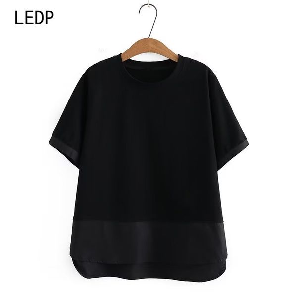 182751 Seaweed fiber large size women's T-shirt Marine bio-based fabric Biodegradable environmentally friendly slim commuting moisture-absorbing