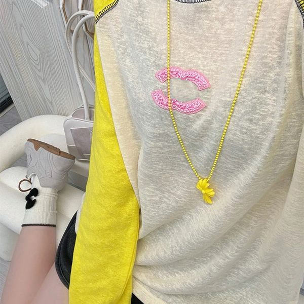 

Designer Womens T-Shirt Cotton Sunscreen Cute Daily Summer Soft T Ultra-thin Shirt Couple Tees Luxury Logo Round Neck Short Sleeve, Beige