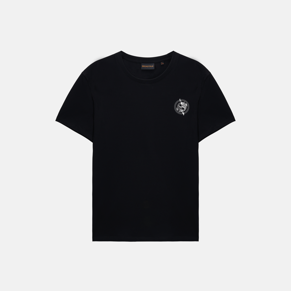 

BROADTRUEUnisex Breathable Cotton T-Shirt Durable Screen Printed Design for Everyday Wear, Silver
