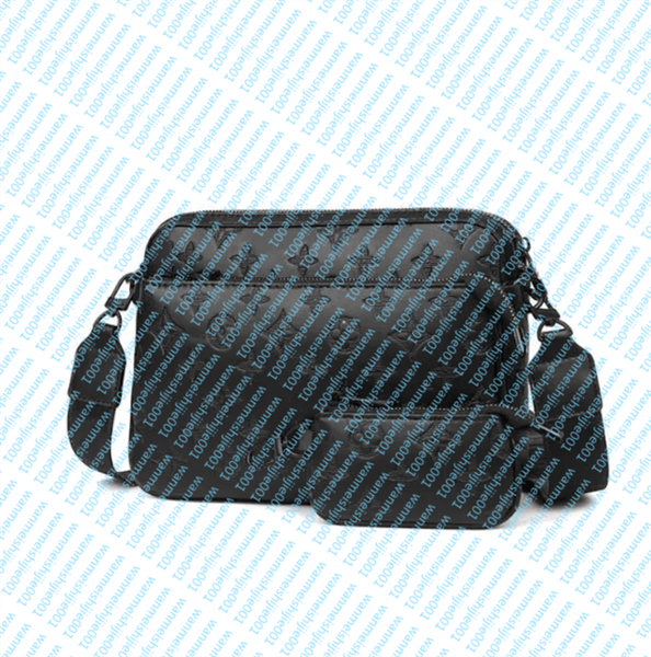 

Mens Women Luxury Shoulder Bags Men Leather TRIO Messenger Bags Luxury Shoulder belt Make up Bag Designer Handbag Tote Man's bags, T17