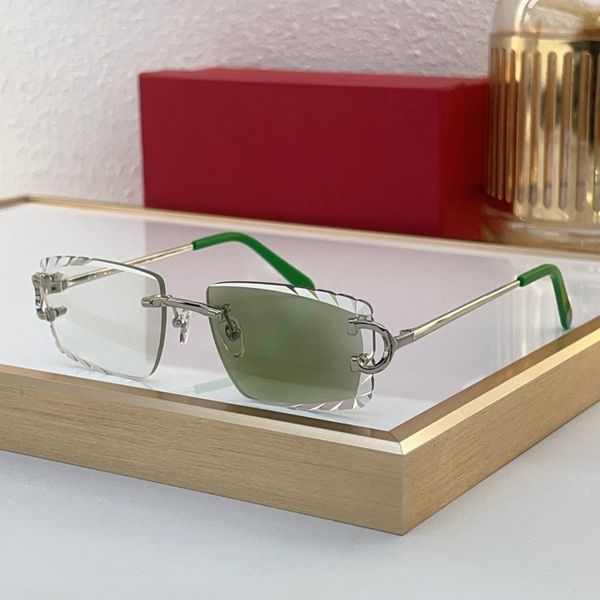 

Designer sunglasses for women patch changing film lunette luxe men sun glasses Rimless shades rectangle buffalo horn classic sun glasses 0092