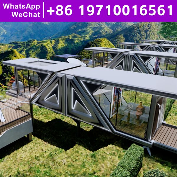 

Modular Residential Prefabricated Houses in Luxury Containers Modern Outdoor Modular Home Prefab House Villa Space Capsule House
