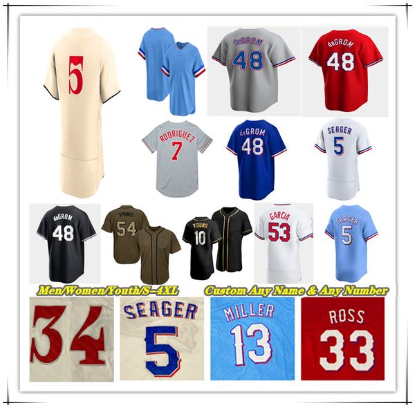 

Corey Seager Baseball Jersey Marcus Semien Adolis Garcia Josh Jung Smith Jake Burger Nathan Eovaldi Jacob deGrom Wyatt Langford Jonah Heim Joc Pederson Tyler Mahle, Men fans version white style