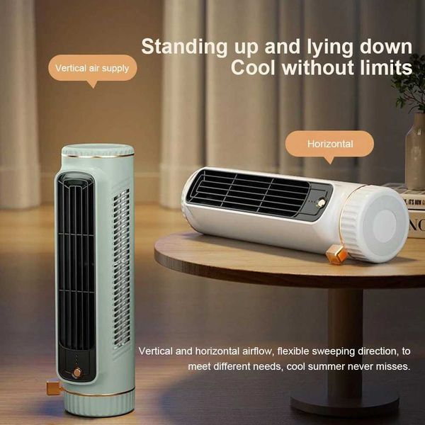 Tower Fan USB Charging Portable Air Conditioner Desktop Cooling Fan Electric Vertical Fan for Home Office X250508