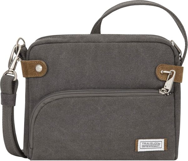 

Anti-Theft Heritage Small Crossbody Bag, Grey