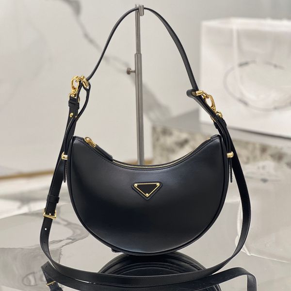 

Designer Bag Shoulder Bag Crossbody Bag Leather Moon Bag With Double Shoulder Strap Enameled Metal Triangle Pattern Fashion Wallet Designer Woman Handbag, #2