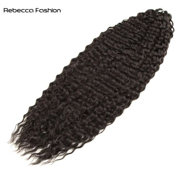 22 Inch Synthetic Hair Extension Luxurious Afircan American Inspired Water-Wave Dreadlock Styling by Kanekalon for Ladies High Temperature Fiber