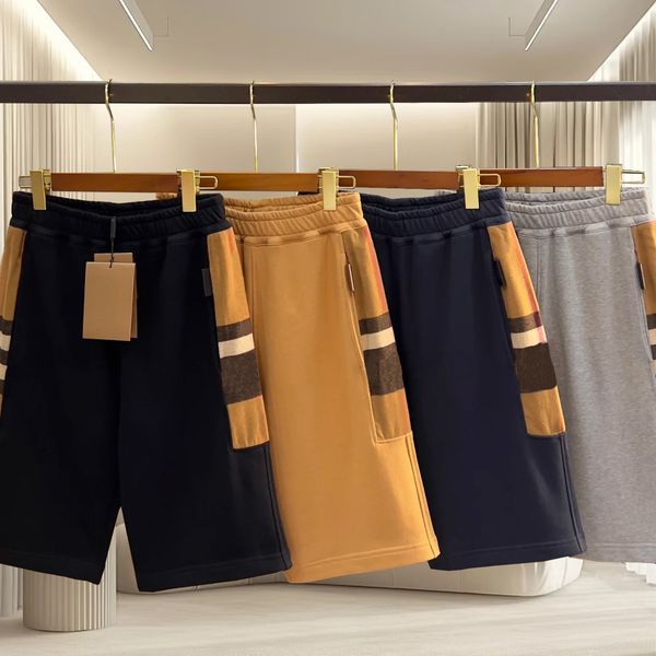 High quality men's designer clothing, fashionable plaid men's shorts, summer casual sports loose lace up shorts