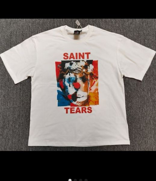 

Saint michael vintage tshirt Mens T-Shirts Summer High Quality Cotton SAINT VANITY Tshirts Vintage tter Print Round Neck Short Seve Tops Casual T Shirts asian size, Multi