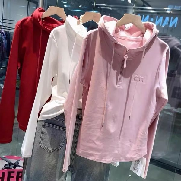 

Chic Ladies' Cozy Hooded Zipped Cardigan, Red