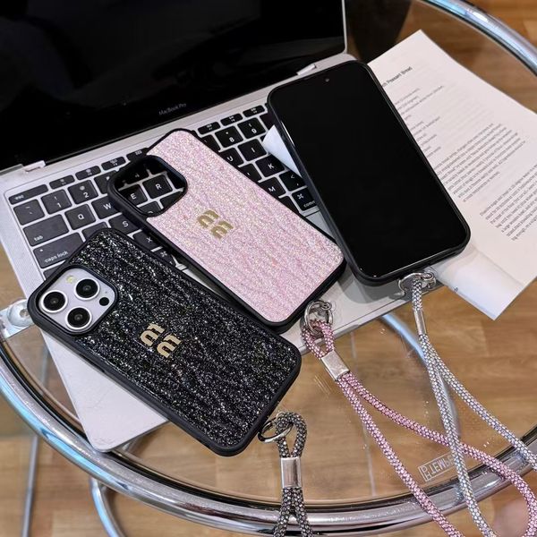 Phone Case Designer iPhone Case Mu mu Luxury Wallet Card Holder for Apple iPhone 16 15 14 Pro Max 14 13 12 Fashion Monogram Leather Cell Phone Cases Cover dhgate