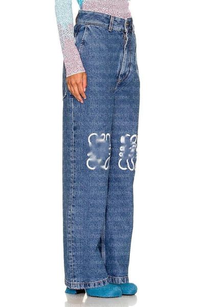 

Womens jeans Designer blue brand letters embroidered classic straight high-end custom fashion denim pants for women XS-5XL, Style1