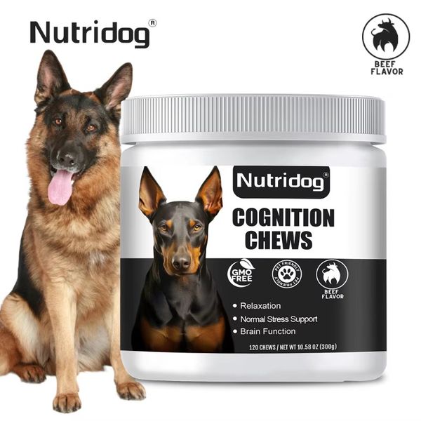 Cognitive support dog food with DHA and Glycerophosphocholine For Delays canine dementia+enhances memory elderly dogs and working dogs